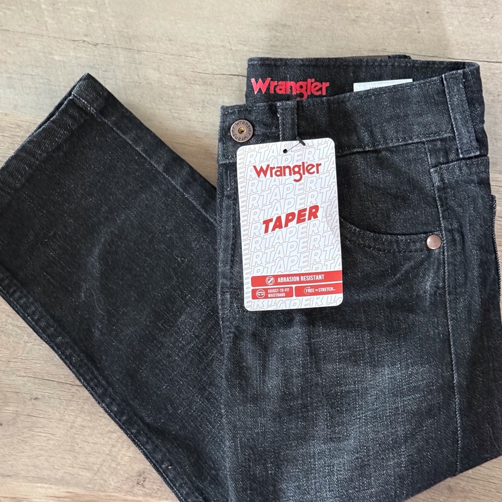 Wrangler Boy’s Black Taper Jeans